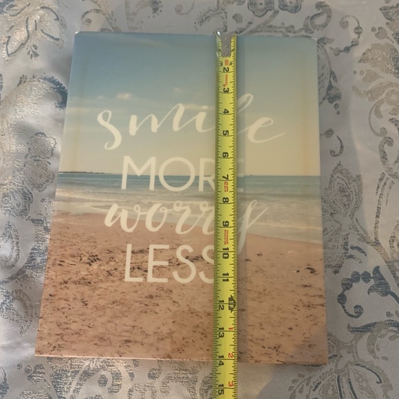 Smile more worry less relaxing ocean view canvas - Picture 3 of 10